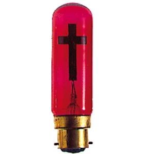 Light Bulbs, CRUCIFIX BULBS  RED 0.5W LED B22, 