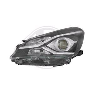 Lights, Left Headlamp (Halogen, Takes HIR2 Bulb, Projector Type, Supplied Without Motor) for Toyota YARIS/VITZ 2017 on, 