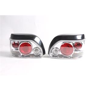 Lights, Clear Lexus style Tail lamps for Renault Clio 1991 1998 Set Left and Right, 