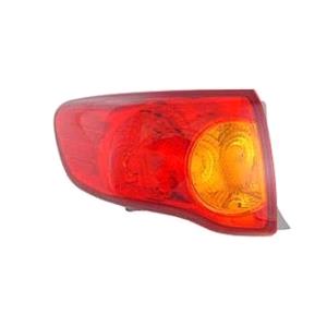 Lights, Toyota Corolla 2007 Onwards LH Rear Lamp, Saloon, Outer, On Quarter Panel, 