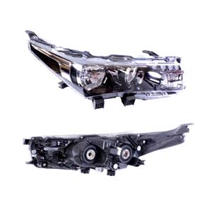 Lights, Right Headlamp (Halogen, Takes H11 / HB3 Bulbs, With LED DRL, Original Equipment) for Toyota COROLLA Saloon 2013 2016, 