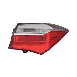 Lights, Right Rear Lamp (Outer, On Quarter Panel, LED / Halogen, Supplied With Bulbholder, Original Equipment) for Toyota COROLLA Saloon 2017 to 2018, 