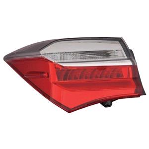Lights, Left Rear Lamp (Outer, On Quarter Panel, LED) for Toyota COROLLA Saloon 2017 2019, 