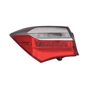 Lights, Left Rear Lamp (Outer, On Quarter Panel, LED / Halogen, Supplied With Bulbholder, Original Equipment) for Toyota COROLLA Saloon 2017 to 2018, 