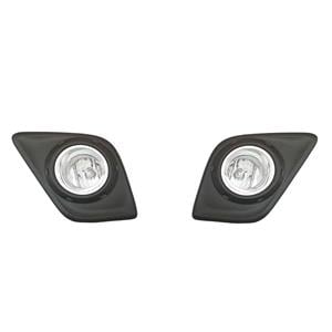 Lights, Right & Left Front Fog Lamp Kit (Takes H16 Bulbs, Supplied With Bezels) for Toyota HILUX Pickup 2016 Onwards, 