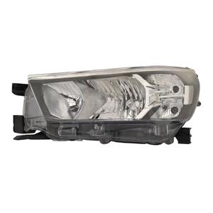 Lights, Left Headlamp (Halogen, Takes H11 / HB3 Bulbs, Reflector Type, Supplied Without Motor) for Toyota HILUX Pickup 2020 Onwards, 