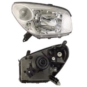 Lights, Right Headlamp (Halogen, Takes H4 Bulb, Manual / Electric Adjustment, Supplied Without Motort) for Toyota RAV 4 Mk II 2004 2006, 
