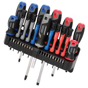 Screwdriver Sets, Draper 31672 Screwdriver Set with Wall Mountable Rack (37 Piece), Draper