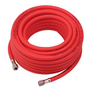 Air Hoses, Draper 31735 High Visibility Hybrid Air Hose, 15m x 8mm, 1/4" BSP, Red, Draper