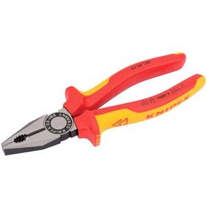 VDE Pliers, Knipex 31918 VDE Fully Insulated Combination Pliers (180mm), Knipex