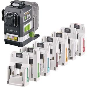 Laser Levels, Draper 32168 Laserliner PowerPlane Laser 3G Multi 18V Three Dimensional Green Laser Kit with 7 Power Adapters, Draper