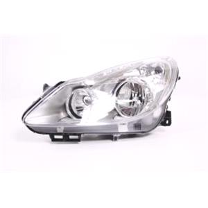 Lights, Opel Corsa D 2006 Onwards LH Headlamp Suits H7/H1 With Motor, Valeo
