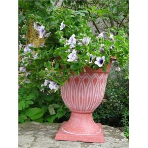 Flower Pots and Hanging Baskets, TAMPA URN 13" WHITE FLEK H116 WF, 