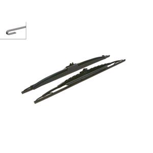 Wiper Blades, BOSCH 367S Superplus Wiper Blade Front Set (600 / 625mm   Hook Type Arm Connection) with Spoiler for BMW 7 Series, 1986 1994, Bosch