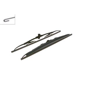 Wiper Blades, BOSCH SP21/20S Superplus Wiper Blade Front Set (530 / 500mm   Hook Type Arm Connection) with Spoiler for BMW 3 Series Touring, 1995 1999, Bosch