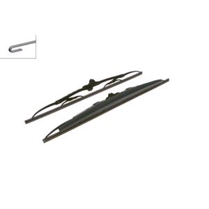 Wiper Blades, BOSCH SP22/20S Superplus Wiper Blade Front Set (550 / 500mm   Hook Type Arm Connection) with Spoiler for Honda ACCORD Mk IV Estate, 1991 1993, Bosch