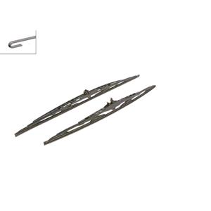 Wiper Blades, BOSCH 801S Superplus Wiper Blade Set (600 / 530 mm) with Spoiler for Volvo XC 90, 2002 2014, Bosch