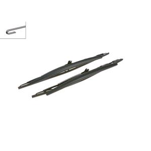 Wiper Blades, BOSCH 814S Superplus Wiper Blade Front Set (625 / 625mm   Hook Type Arm Connection) with Spoiler for BMW 7 Series, 2001 2008, Bosch