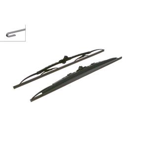 Wiper Blades, BOSCH SP22/22S Superplus Wiper Blade Front Set (550 / 550mm   Hook Type Arm Connection) with Spoiler for Audi COUPE, 1988 1996, Bosch