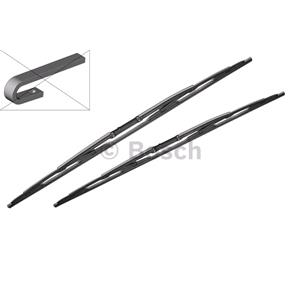 Wiper Blades, BOSCH 866A Superplus Wiper Blade Front Set (650 / 530mm   Hook Type Arm Connection) for Peugeot 607, 2000 2012, Bosch