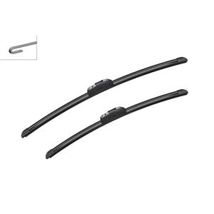 Wiper Blades, BOSCH AR728S Aerotwin Flat Wiper Blade Front Set (550 / 475mm   Hook Type Arm Connection) for Toyota COROLLA, 2001 2007, Bosch