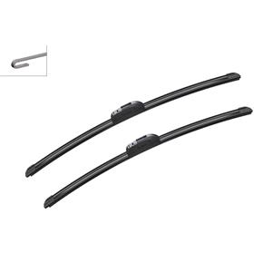 Wiper Blades, BOSCH AR550S Aerotwin Flat Wiper Blade Front Set (550 / 530mm   Hook Type Arm Connection) for Audi COUPE, 1988 1996, Bosch