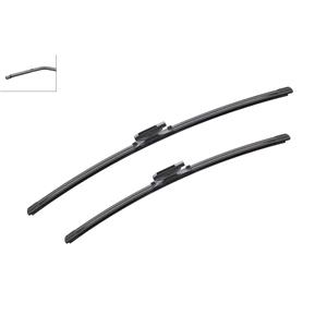 Wiper Blades, BOSCH A117S Aerotwin Flat Wiper Blade Front Set (650 / 550mm   Bayonet Arm Connection) for Renault SCENIC, 2003 2009, Bosch