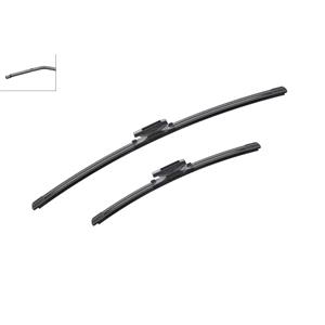 Wiper Blades, BOSCH A118S Aerotwin Flat Wiper Blade Front Set (600 / 400mm   Bayonet Arm Connection) for DS DS 3 Convertible, 2015 Onwards, Bosch