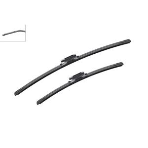 Wiper Blades, BOSCH A182S Aerotwin Flat Wiper Blade Front Set (600 / 450mm   Bayonet Arm Connection) for Renault MEGANE II, 2002 2008, Bosch