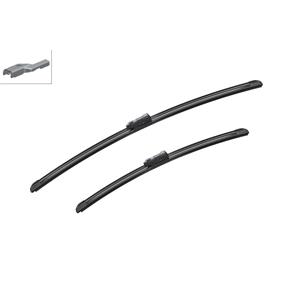 Wiper Blades, BOSCH A188S Aerotwin Flat Wiper Blade Front Set (600 / 450mm   Top Lock Arm Connection) for Volkswagen CADDY IV Box, 2015 Onwards, Bosch