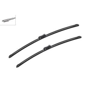 Wiper Blades, BOSCH A216S Aerotwin Flat Wiper Blade Front Set (650 / 600mm   Pinch Tab Arm Connection) for Mercedes SPRINTER 5 t Bus, 2006 2018, Bosch