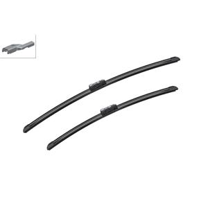 Wiper Blades, BOSCH A296S Aerotwin Flat Wiper Blade Front Set (600 / 500mm   Top Lock Arm Connection) for Hyundai ix55, 2008 Onwards, Bosch