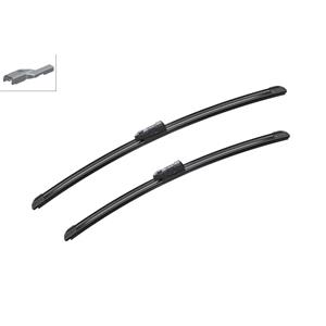 Wiper Blades, BOSCH A308S Aerotwin Flat Wiper Blade Front Set (530 / 475mm   Top Lock Arm Connection) for Volkswagen POLO, 2001 2009, Bosch