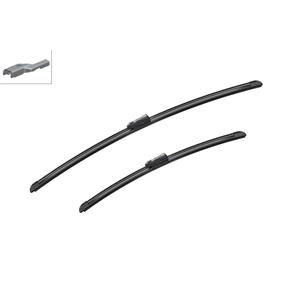 Wiper Blades, BOSCH A310S Aerotwin Flat Wiper Blade Front Set (650 / 475mm   Top Lock Arm Connection) for Fiat TALENTO Box, 2016 Onwards, Bosch