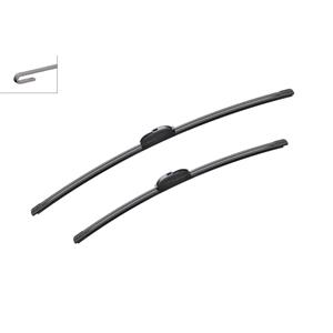 Wiper Blades, BOSCH A402S Aerotwin Flat Wiper Blade Front Set (700 / 575mm   Hook Type Arm Connection) for Honda CIVIC VIII Hatchback, 2005 2012, Bosch