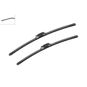 Wiper Blades, BOSCH A425S Aerotwin Flat Wiper Blade Front Set (600 / 550mm   Bayonet Arm Connection) for Renault KANGOO BE BOP, 2009 Onwards, Bosch