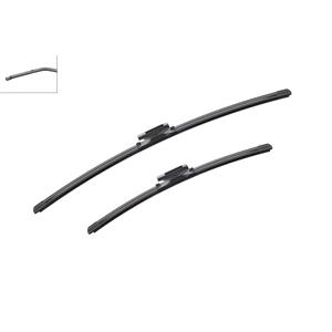 Wiper Blades, BOSCH A427S Aerotwin Flat Wiper Blade Front Set (650 / 475mm   Bayonet Arm Connection) for Toyota PROACE Bus, 2016 Onwards, Bosch