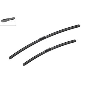 Wiper Blades, BOSCH A587S Aerotwin Flat Wiper Blade Front Set (680 / 515mm   Slim Top Arm Connection) for Bentley BENTAYGA, 2015 Onwards, Bosch