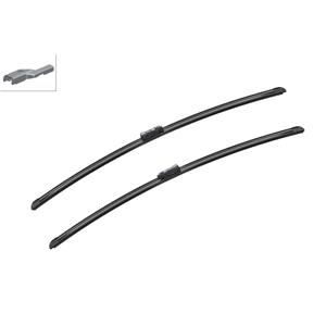 Wiper Blades, BOSCH A640S Aerotwin Flat Wiper Blade Front Set (725 / 725mm   Top Lock Arm Connection) for Ford FOCUS III, 2011 2018, Bosch