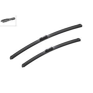 Wiper Blades, BOSCH A698S Aerotwin Flat Wiper Blade Front Set (530 / 575mm   Slim Top Arm Connection) for Mini Countryman 2023 Onwards, Bosch