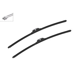 Wiper Blades, BOSCH A016S Aerotwin Flat Wiper Blade Front Set (550 / 550mm   Slider Arm Connection) for Mercedes CLC CLASS, 2008 2011, Bosch