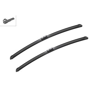 Wiper Blades, BOSCH A939S Aerotwin Flat Wiper Blade Front Set (600 / 600mm   Side Pin Arm Connection) for Volkswagen MULTIVAN Mk V, 2003 2009, Bosch