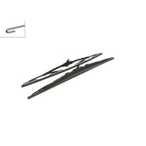 Wiper Blades, BOSCH 610S Superplus Wiper Blade Front Set (600 / 575mm   Hook Type Arm Connection) with Spoiler for Volkswagen TRANSPORTER Mk V Flatbed Chassis, 2003 2015, Bosch