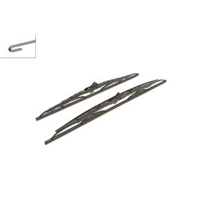 Wiper Blades, BOSCH SP21/18S Superplus Wiper Blade Front Set (530 / 450mm   Hook Type Arm Connection) with Spoiler for Toyota COROLLA, 2001 2007, Bosch