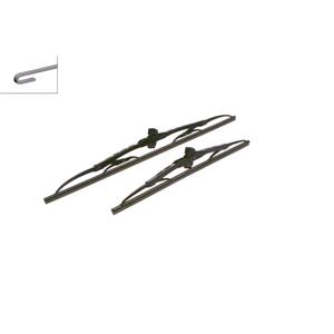 Wiper Blades, BOSCH SP20/15 Superplus Wiper Blade Front Set (500 / 380mm   Hook Type Arm Connection) for Toyota YARIS, 1999 2006, Bosch