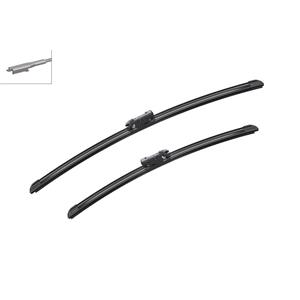 Wiper Blades, BOSCH A011S Aerotwin Flat Wiper Blade Front Set (550 / 450mm   Pinch Tab Arm Connection) for BMW 1 Series 5 Door, 2011 2019, Bosch
