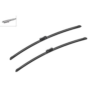 Wiper Blades, BOSCH A101S Aerotwin Flat Wiper Blade Front Set (680 / 680mm   Pinch Tab Arm Connection) for Ford MONDEO Saloon, 2014 Onwards, Bosch
