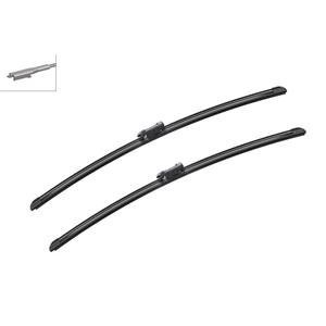 Wiper Blades, BOSCH A136S Aerotwin Flat Wiper Blade Front Set (630 / 630mm   Pinch Tab Arm Connection) for Iveco DAILY TOURYS Bus, 2014 Onwards, Bosch