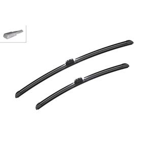 Wiper Blades, BOSCH A205S Aerotwin Flat Wiper Blade Front Set (600 / 475mm   Mercedes Specific Type Arm Connection) for Mercedes GLA CLASS, 2013 2020, Bosch