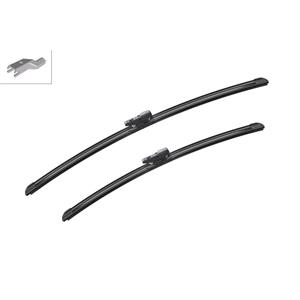 Wiper Blades, BOSCH A113S Aerotwin Flat Wiper Blade Front Set (600 / 500mm   Top Lock Arm Connection) for Landrover DISCOVERY V, 2016 Onwards, Bosch